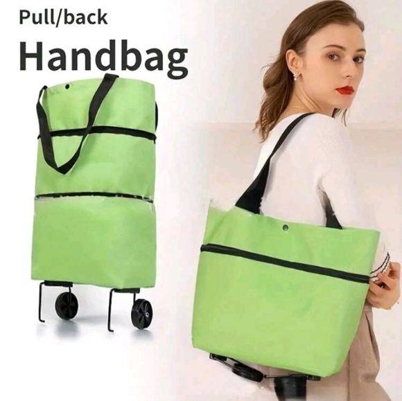 NEW Green Convertible Bag with Wheels - Picture 7 of 7